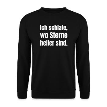 Je dors là où les étoiles brillent plus - Sweat-shirt Unisexe - noir - Devant - Alina (178cm) & Michal (187cm)