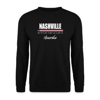 Nashville - Unisex Pullover - Schwarz - Vorne - Alina (178cm) & Michal (187cm)