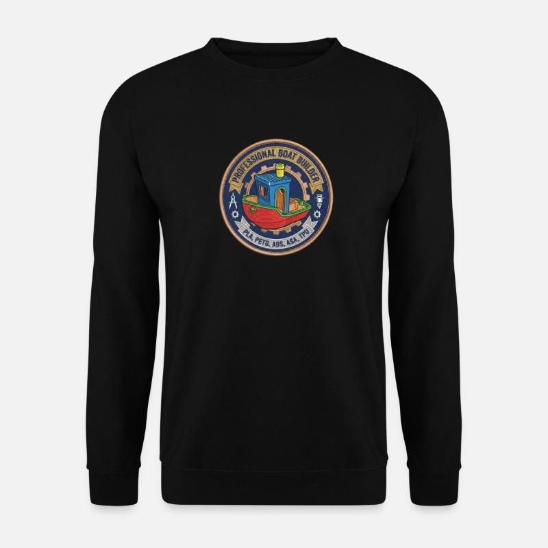 Constructeur professionnel de bateaux Benchy Patch - Sweat-shirt Unisexe - noir