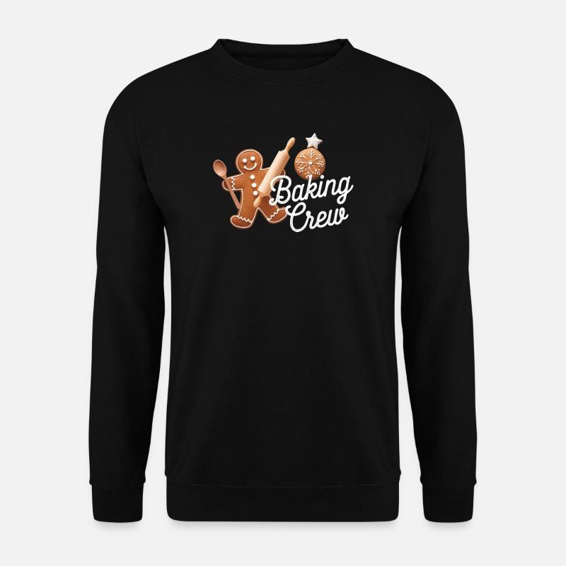 Baking Crew Gingerbread Man Christmas Baking - Unisex Sweatshirt - black