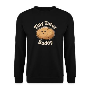 Petit Tater Buddy - Patate - Sweat-shirt Unisexe - noir - Devant - Alina (178cm) & Michal (187cm)