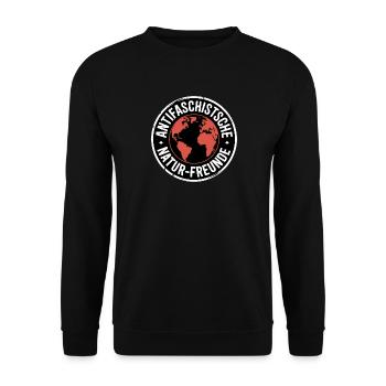 Anti-Fascist Nature Friends - Against the Right - Unisex Sweatshirt - black - Front - Alina (178cm) & Michal (187cm)