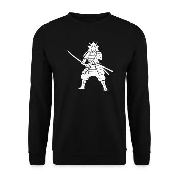 Vecteur Grunge vintage Samurai Warrior - Sweat-shirt Unisexe - noir - Devant - Alina (178cm) & Michal (187cm)