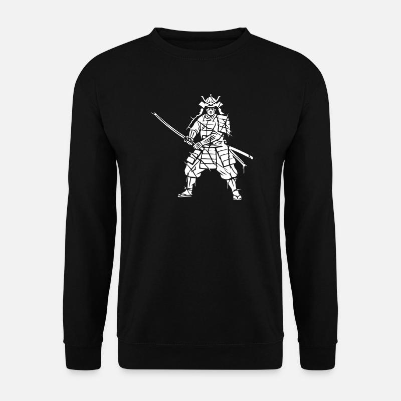 Samurai Splitter Mosaik Kunst Vektor - Unisex Pullover - Schwarz