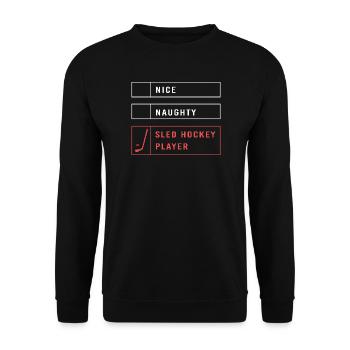 Para Handicap Eishockey - Unisex Sweatshirt - black - Front - Alina (178cm) & Michal (187cm)