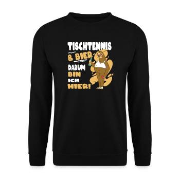 Table Tennis Players Gifts Table Tennis Outfits - Unisex Sweatshirt - black - Front - Alina (178cm) & Michal (187cm)