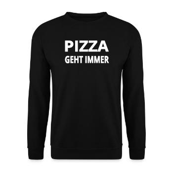Pizza - Sweat-shirt Unisexe - noir - Devant - Alina (178cm) & Michal (187cm)