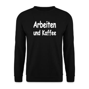 work - Unisex Sweatshirt - black - Front - Alina (178cm) & Michal (187cm)
