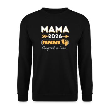 Mama 2026 Loading Modern Style - Unisex Sweatshirt - black - Front - Alina (178cm) & Michal (187cm)