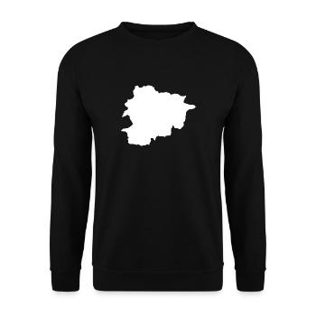 Andorra Kontur Silhouette - Unisex Pullover - Schwarz - Vorne - Alina (178cm) & Michal (187cm)