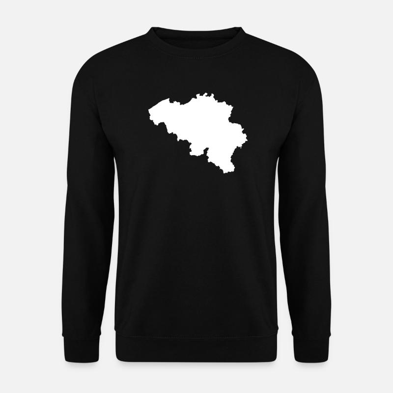 Belgien Landes-Silhouette - Unisex Pullover - Schwarz