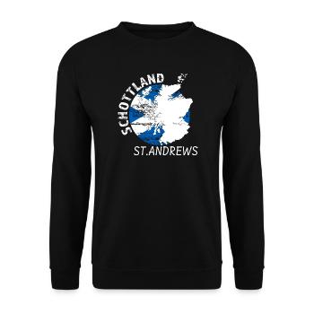 St. Andrews - Unisex Sweatshirt - black - Front - Alina (178cm) & Michal (187cm)