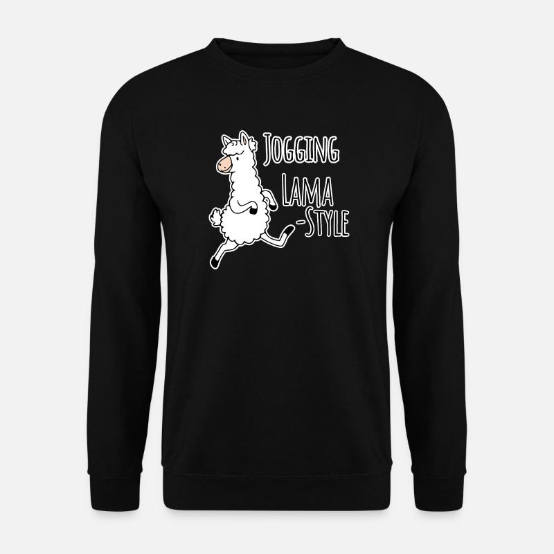 Jogging - style lama ! Idiot mais rapide ! - Sweat-shirt Unisexe - noir