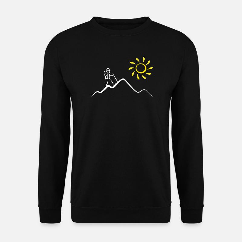 Bergwanderer in der Sonne - Unisex Pullover - Schwarz