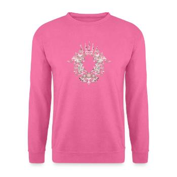 Cadre baroque rose avec couronne et ornements floraux - Sweat-shirt Unisexe - rose - Devant