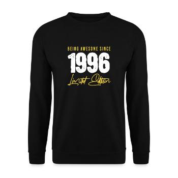 30th birthday 1996 - Unisex Sweatshirt - black - Front - Alina (178cm) & Michal (187cm)