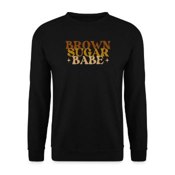 Brown Sugar Babe – Fierté de la mélanine africaine - Sweat-shirt Unisexe - noir - Devant - Alina (178cm) & Michal (187cm)