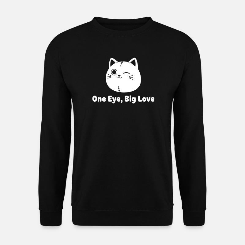 Chat Mouillé Patchwork Love - Sweat-shirt Unisexe - noir