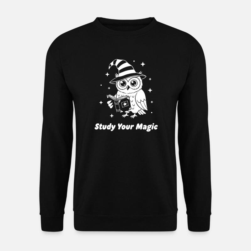 Magic owl learns magic - Unisex Sweatshirt - black