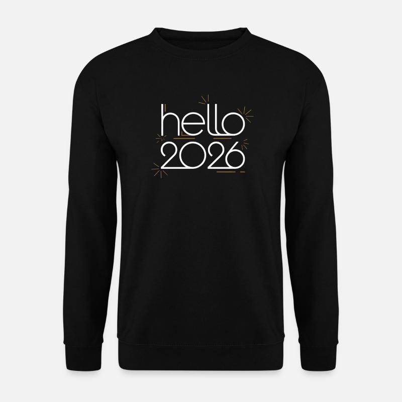 Hallo Neon-Feuerwerk 2026 - Unisex Pullover - Schwarz