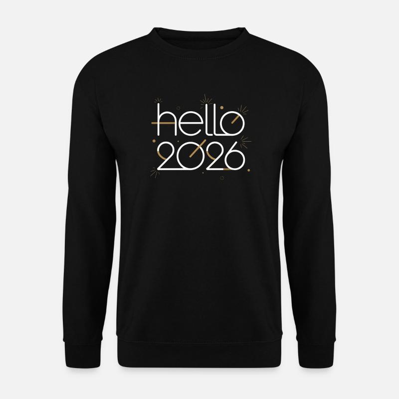 Hello 2026 Neon Outline - Unisex Sweatshirt - black