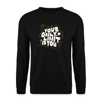 Ta seule limite, c’est ta phrase motivante - Sweat-shirt Unisexe - noir - Devant - Alina (178cm) & Michal (187cm)