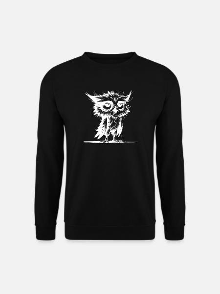 Owls, morning grouches, I didn't oversleep - Unisex Sweatshirt - black