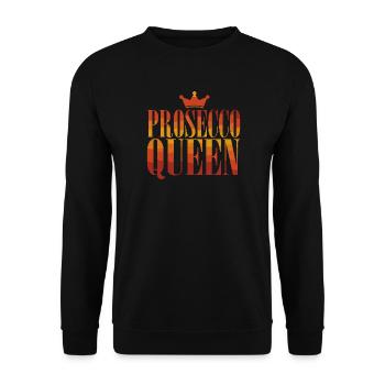 Prosecco Queen Party Queen Crown - Unisex Sweatshirt - black - Front - Alina (178cm) & Michal (187cm)