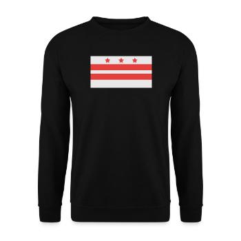 Washington-Flagge - Unisex Pullover - Schwarz - Vorne - Alina (178cm) & Michal (187cm)
