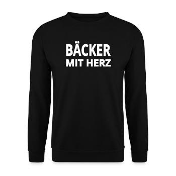 Baker - Unisex Sweatshirt - black - Front - Alina (178cm) & Michal (187cm)