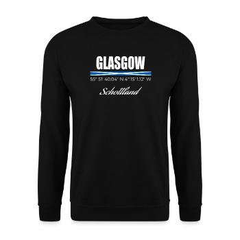 Glasgow - Sweat-shirt Unisexe - noir - Devant - Alina (178cm) & Michal (187cm)
