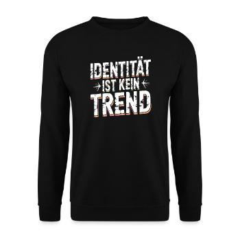 Identity Is Not A Trend Statement Pride - Unisex Sweatshirt - black - Front - Alina (178cm) & Michal (187cm)