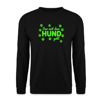 Celui avec le chien dit - Sweat-shirt Unisexe - noir - Devant - Alina (178cm) & Michal (187cm)