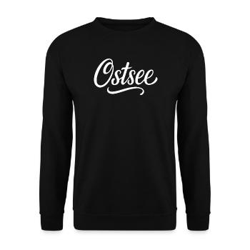 Baltic Sea Calligraphy Contrast - Unisex Sweatshirt - black - Front - Alina (178cm) & Michal (187cm)