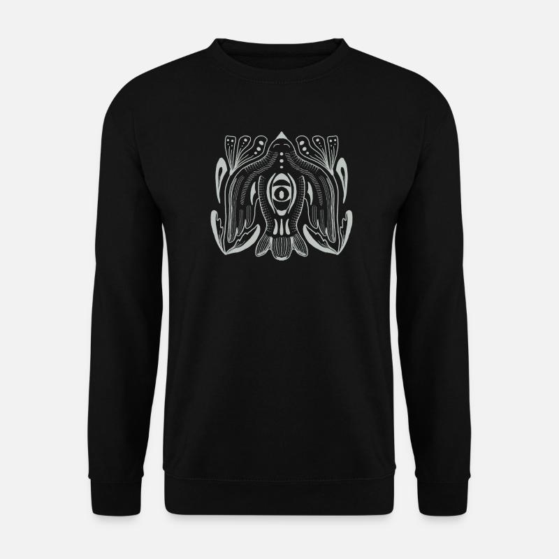 Œil de style mandala avec tentacules - Sweat-shirt Unisexe - noir