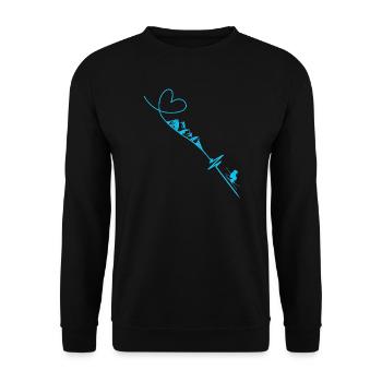 Skier - Unisex Sweatshirt - black - Front - Alina (178cm) & Michal (187cm)