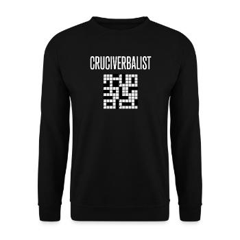 Cruciverbalist Crossword Puzzle Fan - Unisex Sweatshirt - black - Front - Alina (178cm) & Michal (187cm)