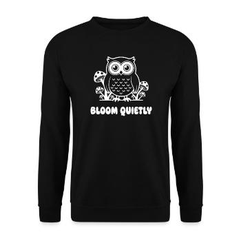 Eulenwald Blumenglanz - Unisex Pullover - Schwarz - Vorne - Alina (178cm) & Michal (187cm)
