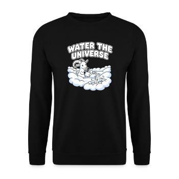 Wasser das Universum - Unisex Pullover - Schwarz - Vorne - Alina (178cm) & Michal (187cm)