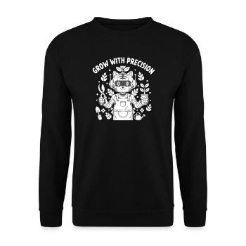 Gartenroboter Katzengärtner - Unisex Pullover - Schwarz - Vorne - Alina (178cm) & Michal (187cm)