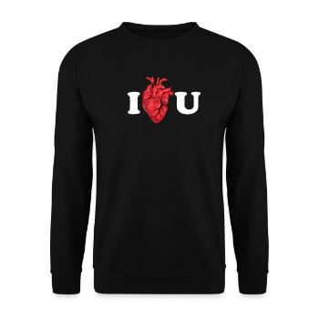 Le véritable amour comme déclaration anatomique - Sweat-shirt Unisexe - noir - Devant - Alina (178cm) & Michal (187cm)