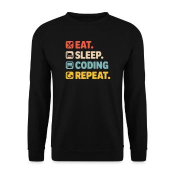 Programmer's Life Humor for Programmers - Unisex Sweatshirt - black - Front - Alina (178cm) & Michal (187cm)