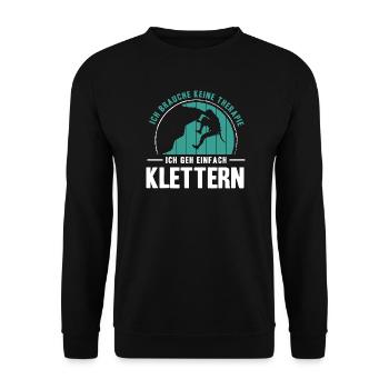 Bouldering Gifts Climbing Climber Boulderer - Unisex Sweatshirt - black - Front - Alina (178cm) & Michal (187cm)