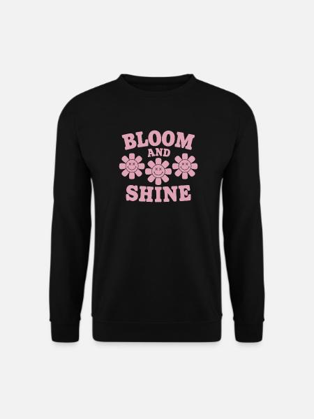 Bloom and Shine Floral Cheer - Unisex Pullover - Schwarz