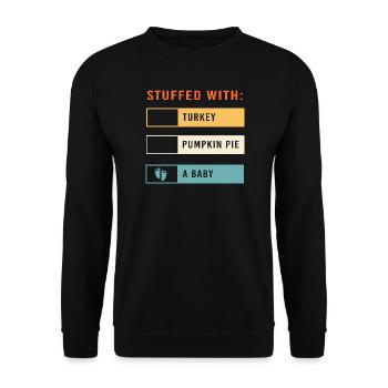 Thanksgiving Gender Reveal Future Maman - Sweat-shirt Unisexe - noir - Devant - Alina (178cm) & Michal (187cm)