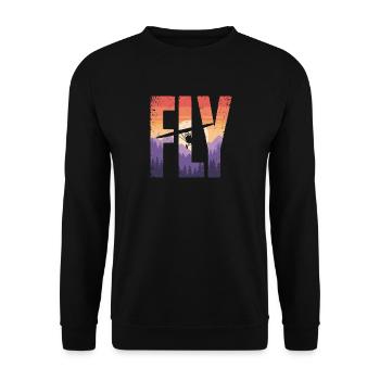 Flight into the sunset - Unisex Sweatshirt - black - Front - Alina (178cm) & Michal (187cm)