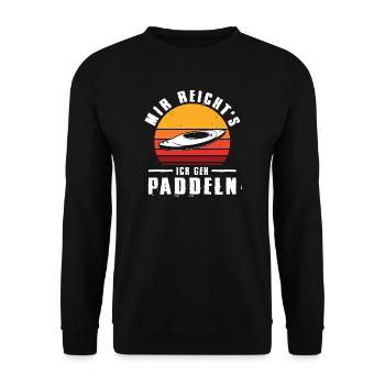 Kayaker Gifts Kayak Water Sports Outfits - Unisex Sweatshirt - black - Front - Alina (178cm) & Michal (187cm)