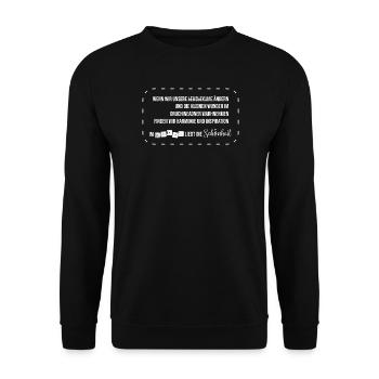 Chaos and Beauty Quote Poem Inspiration - Unisex Sweatshirt - black - Front - Alina (178cm) & Michal (187cm)
