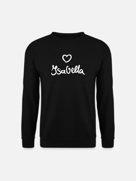 Isabella Name mit I Mädchenname Geburt Baby Shower - Unisex Pullover - Schwarz