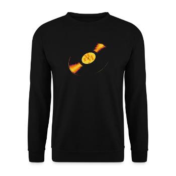 Retro Vinyl Rush – Your Sound Statement - Unisex Sweatshirt - black - Front - Alina (178cm) & Michal (187cm)